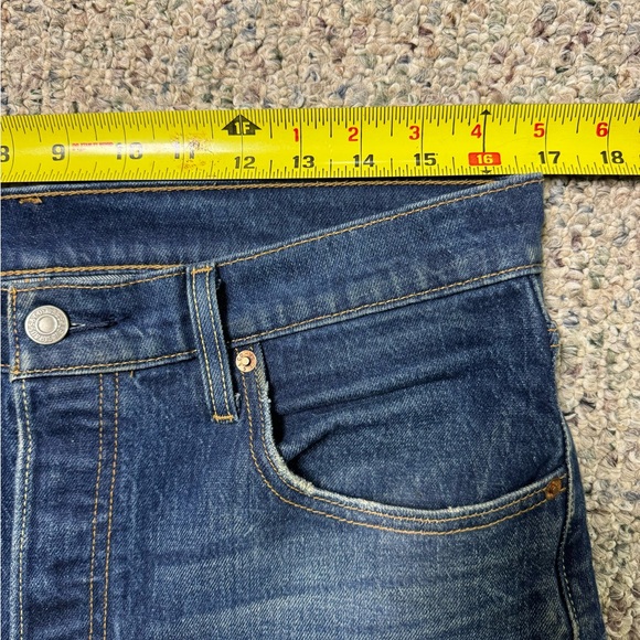 Levi’s 501 S denim jeans, men’s size 33/28. Light distressing- slim skinny - Picture 6 of 7